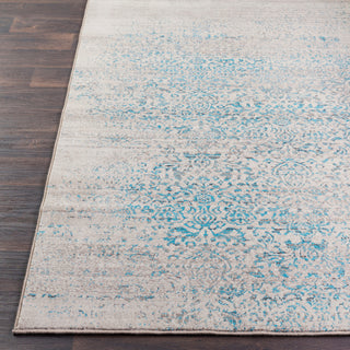 Surya Peachtree PCH-1002 Sky Blue Taupe Dark Brown Cream Area Rug Detail Image