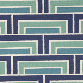 Surya Paddington PDG-2037 Teal Hand Woven Area Rug by Florence Broadhurst Sample Swatch