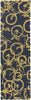 Surya Pandemonium PDM-1000 Navy Area Rug by Mike Farrell 2'6'' x 8' Runner