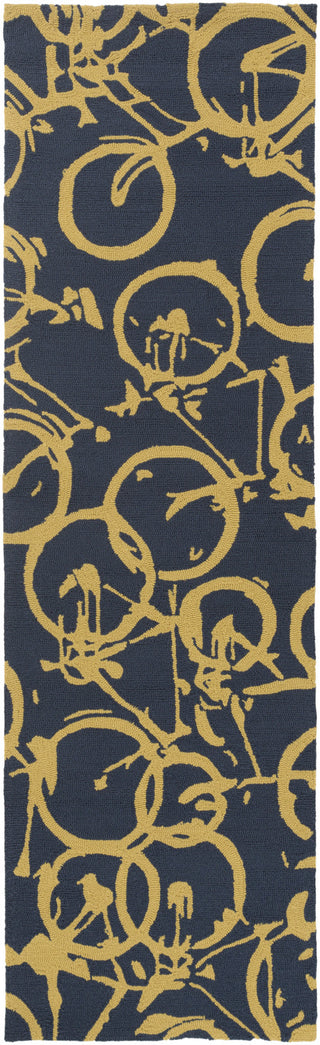 Surya Pandemonium PDM-1000 Navy Area Rug by Mike Farrell 2'6'' x 8' Runner