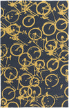 Surya Pandemonium PDM-1000 Navy Area Rug by Mike Farrell 5' x 8'