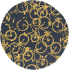 Surya Pandemonium PDM-1000 Navy Area Rug by Mike Farrell 8' Round