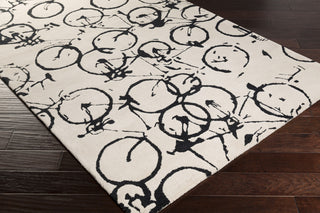 Surya Pandemonium PDM-1002 Ivory Hand Hooked Area Rug by Mike Farrell 5x8 Corner