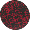 Surya Pandemonium PDM-1003 Cherry Area Rug by Mike Farrell 8' Round