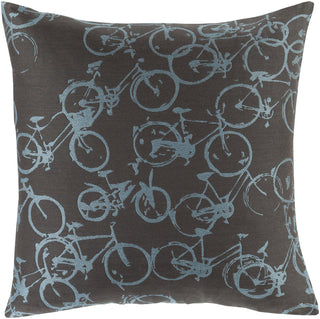 Surya Pedal Power Bold Bicycles PDP-001 Pillow by Mike Farrell 18 X 18 X 4 Down filled