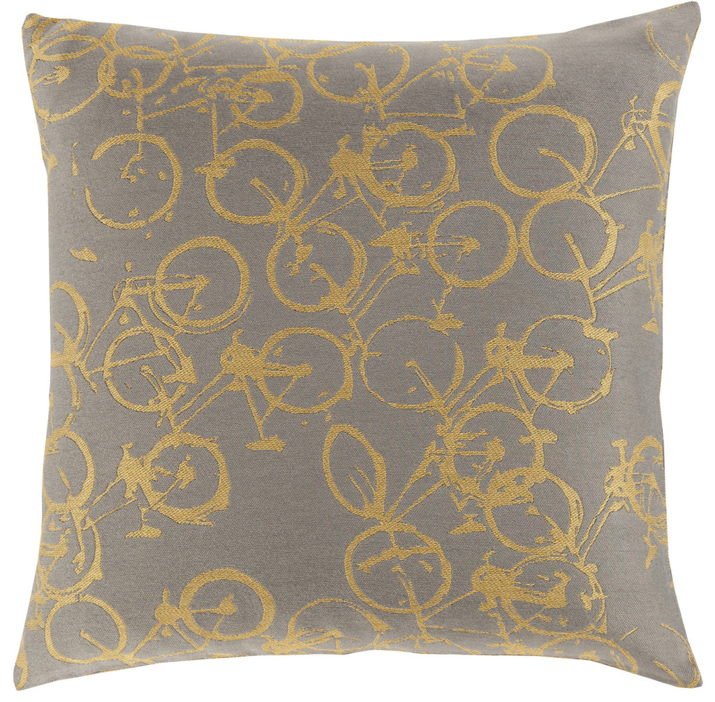 Surya Pedal Power Bold Bicycles PDP-002 Pillow by Mike Farrell 13 X 19 X 4 Poly filled