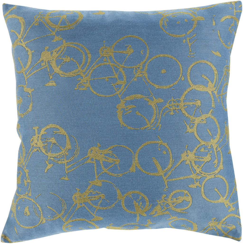 Surya Pedal Power Bold Bicycles PDP-004 Pillow by Mike Farrell 13 X 19 X 4 Poly filled