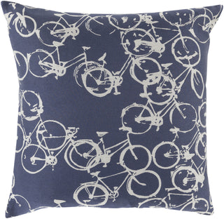 Surya Pedal Power Bold Bicycles PDP-007 Pillow by Mike Farrell 20 X 20 X 5 Down filled