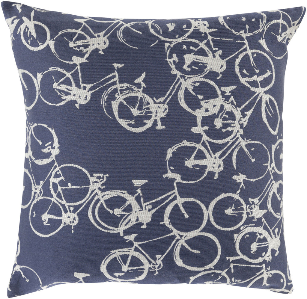 Surya Pedal Power Bold Bicycles PDP-007 Pillow by Mike Farrell 13 X 19 X 4 Poly filled