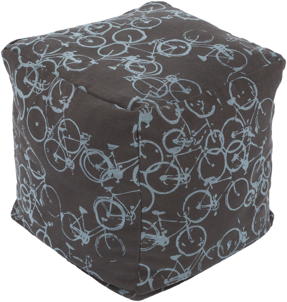 Surya Peddle Power PDPF-001 Brown Pouf by Mike Farrell