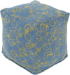 Surya Peddle Power PDPF-004 Blue Pouf by Mike Farrell