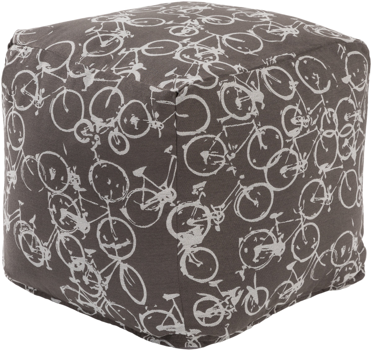 Surya Peddle Power PDPF-005 Brown Pouf by Mike Farrell main image