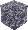 Surya Peddle Power PDPF-007 Blue Pouf by Mike Farrell 18 X 18 X 18 Cube