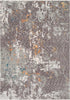 Surya Presidential PDT-2302 Charcoal Medium Gray Pale Blue Burnt Orange Peach White Butter Bright Lime Area Rug main image