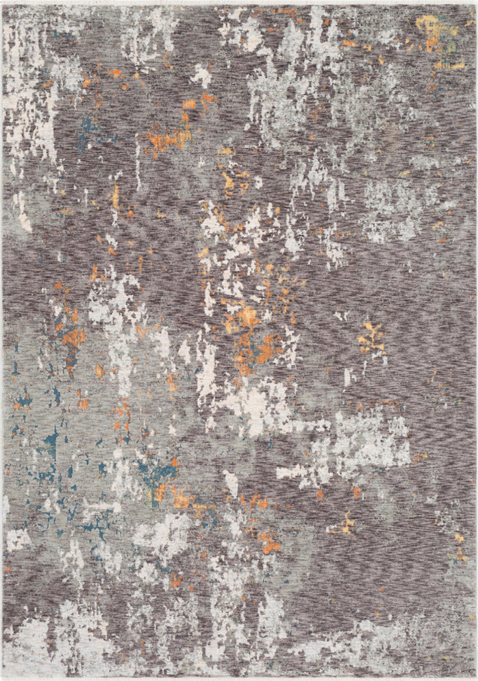 Surya Presidential PDT-2302 Charcoal Medium Gray Pale Blue Burnt Orange Peach White Butter Bright Lime Area Rug main image
