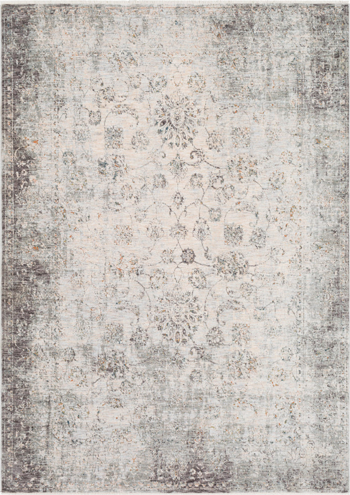 Surya Presidential PDT-2310 Medium Gray White Butter Pale Blue Bright Charcoal Lime Peach Burnt Orange Area Rug main image