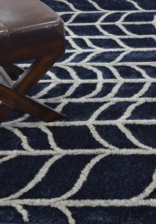 Dalyn Pesario PE2 Navy Area Rug Detail Image