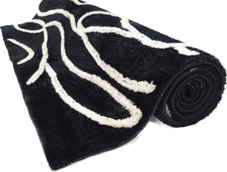 Dalyn Pesario PE3 Black Area Rug Detail Image