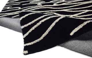 Dalyn Pesario PE3 Black Area Rug Detail Image