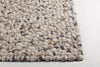 Chandra Pebbles PEB-46700 White Grey Area Rug Corner Shot