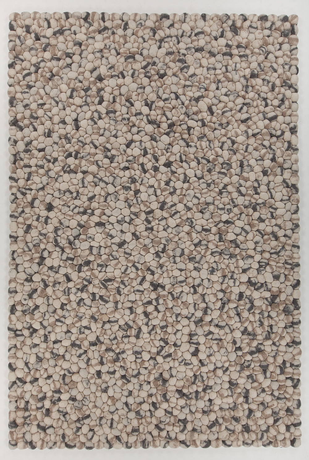 Chandra Pebbles PEB-46700 White Grey Area Rug