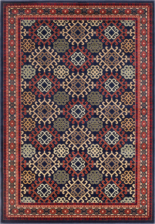 Surya Perseus PEE-1011 Navy Dark Red Camel Butter Burnt Orange Area Rug main image