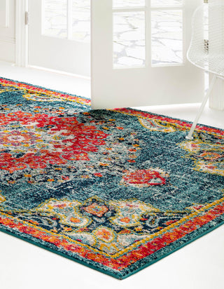 Unique Loom Penrose T-CRTN1 Blue Area Rug Rectangle Lifestyle Image