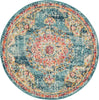 Unique Loom Penrose T-CRTN1 Blue Area Rug Round Top-down Image