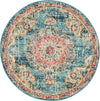 Unique Loom Penrose T-CRTN1 Blue Area Rug Round Top-down Image