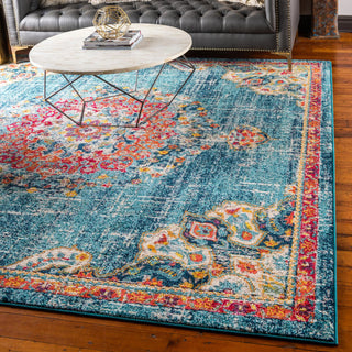 Unique Loom Penrose T-CRTN1 Blue Area Rug Square Lifestyle Image