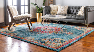 Unique Loom Penrose T-CRTN1 Blue Area Rug Square Lifestyle Image