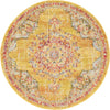 Unique Loom Penrose T-CRTN1 Gold Area Rug Round Top-down Image