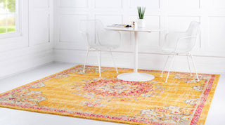 Unique Loom Penrose T-CRTN1 Gold Area Rug Square Lifestyle Image