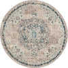 Unique Loom Penrose T-CRTN1 Gray Area Rug Round Top-down Image
