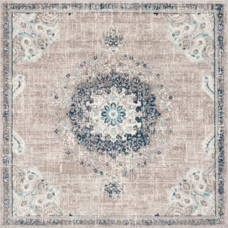 Unique Loom Penrose T-CRTN1 Gray Area Rug Square Top-down Image