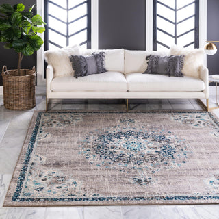 Unique Loom Penrose T-CRTN1 Gray Area Rug Square Lifestyle Image