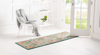 Unique Loom Penrose T-CRTN1 Green Area Rug Runner Lifestyle Image