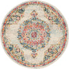 Unique Loom Penrose T-CRTN1 Ivory Area Rug Round Top-down Image