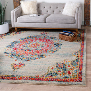 Unique Loom Penrose T-CRTN1 Ivory Area Rug Square Lifestyle Image