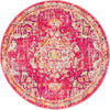 Unique Loom Penrose T-CRTN1 Magenta Area Rug Round Top-down Image