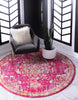 Unique Loom Penrose T-CRTN1 Magenta Area Rug Round Lifestyle Image