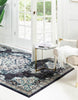 Unique Loom Penrose T-CRTN1 Navy Blue Area Rug Rectangle Lifestyle Image