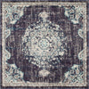 Unique Loom Penrose T-CRTN1 Navy Blue Area Rug Square Top-down Image