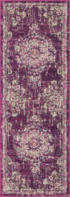 Unique Loom Penrose T-CRTN1 Purple Area Rug Runner Top-down Image