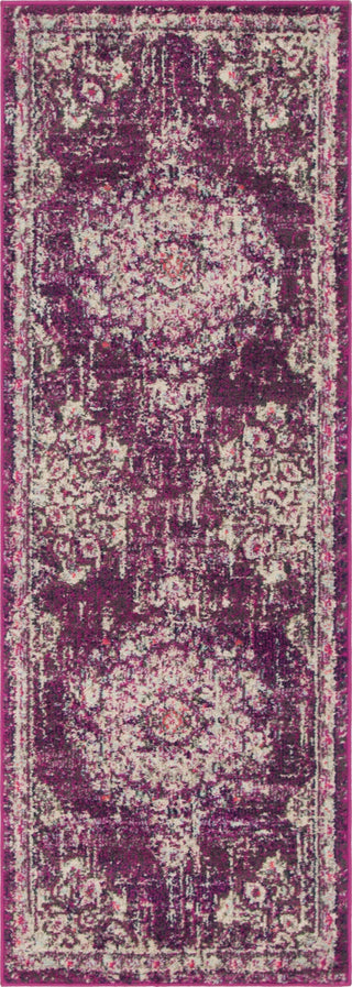 Unique Loom Penrose T-CRTN1 Purple Area Rug Runner Top-down Image