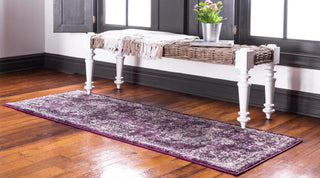 Unique Loom Penrose T-CRTN1 Purple Area Rug Runner Lifestyle Image