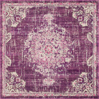 Unique Loom Penrose T-CRTN1 Purple Area Rug Square Top-down Image