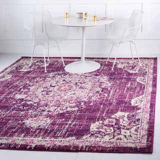 Unique Loom Penrose T-CRTN1 Purple Area Rug Square Lifestyle Image