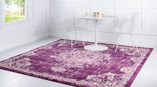 Unique Loom Penrose T-CRTN1 Purple Area Rug Square Lifestyle Image