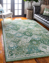 Unique Loom Penrose T-CRTN2 Green Area Rug Rectangle Lifestyle Image Feature